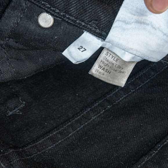 REFORMATION Jeans Women's Stevie Ultra High Rise Jeans in Black size 27 - Picture 8 of 11